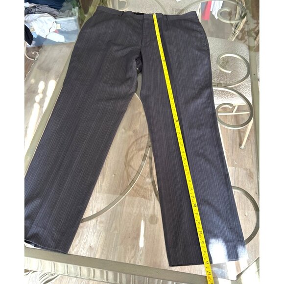 Mens INC International Concepts Gray Pinstripe Dress Pants Size 38/34 Polyester - Picture 5 of 6